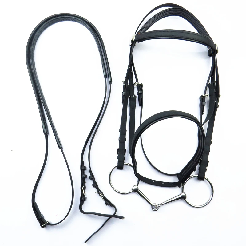 Cavalo durável cavalo rédea cavalo rein headstall engrossado cabresto equestre engrenagem cavalo rédea arnês headstalls removível snaffle