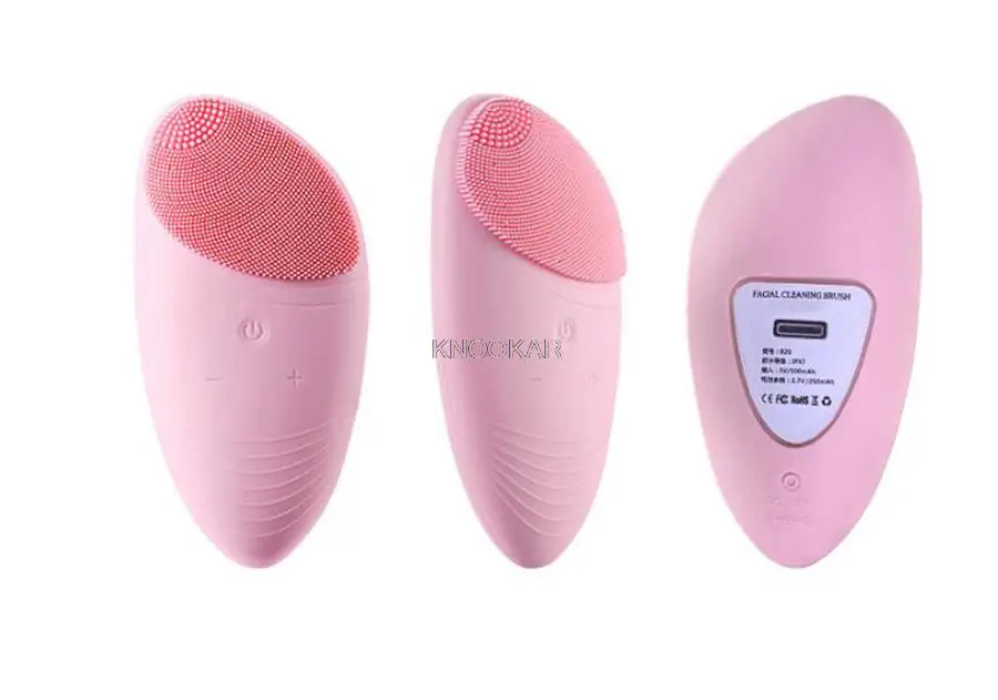 Facial Cleansing Brush Sonic Vibration Mini Face Cleaner Silicone Deep Pore Cleaning Electric Waterproof Massage D153