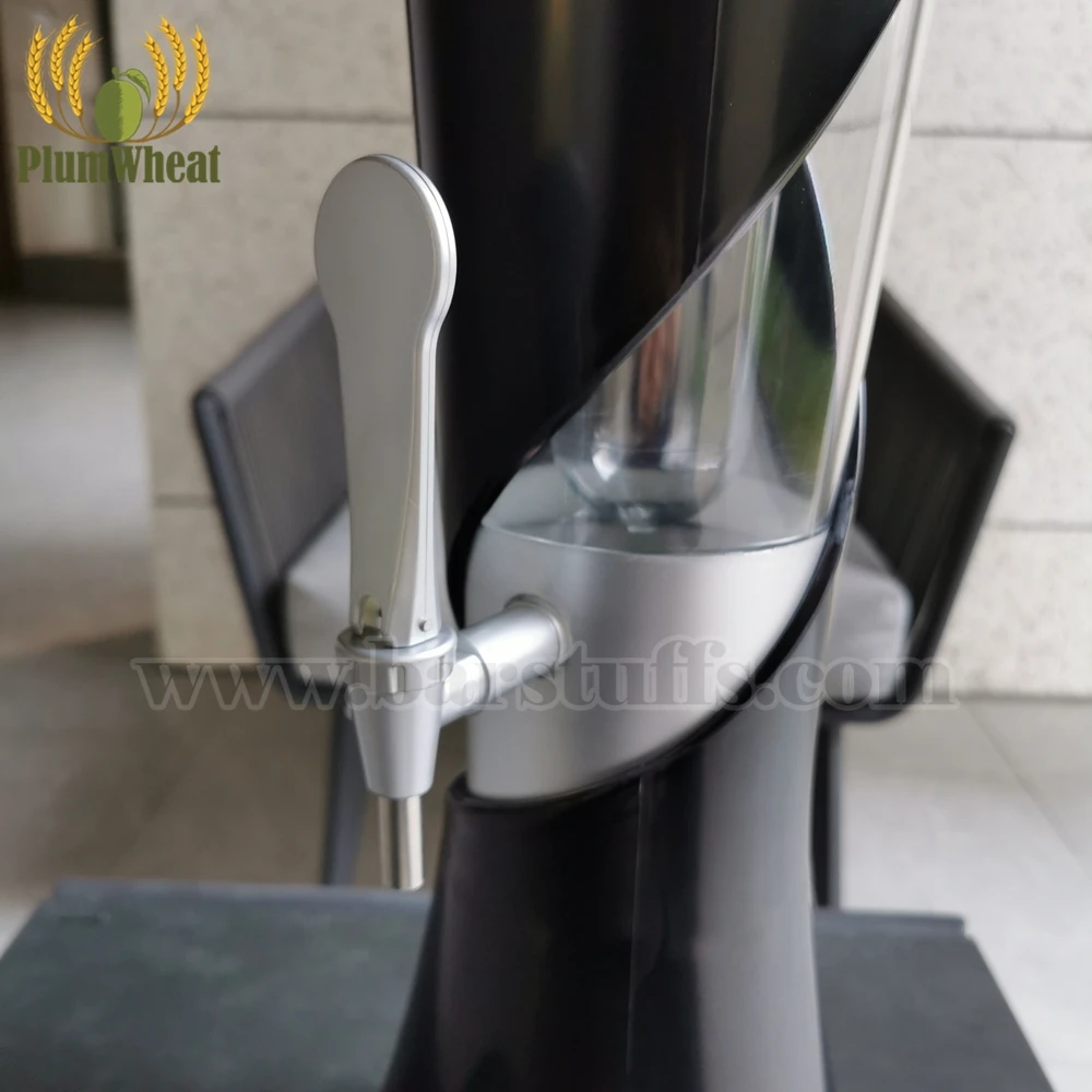 Tabletop Beverage Dispenser, Beer Tower with Ice Tube Chill Rod, Cool Design, 3 Liters, BT55