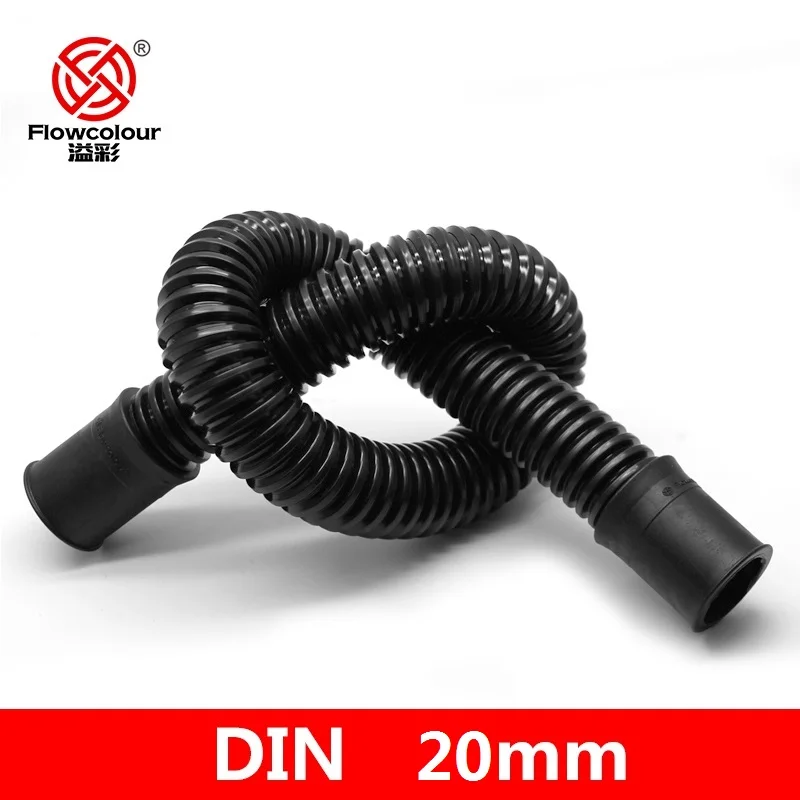 Free shipping Flowcolour EVA 20mm Flexible Ribbed Hosing Corrugated Hose Fish Tank Pipe Adaptor Pipe Fittings