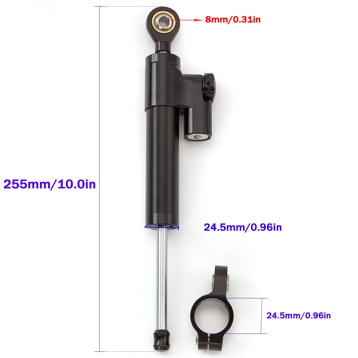 Ammortizzatore di sterzo regolabile per Kaabo Mantis Ammortizzatori in alluminio con stabilizzatore per scooter elettrico da 10 pollici