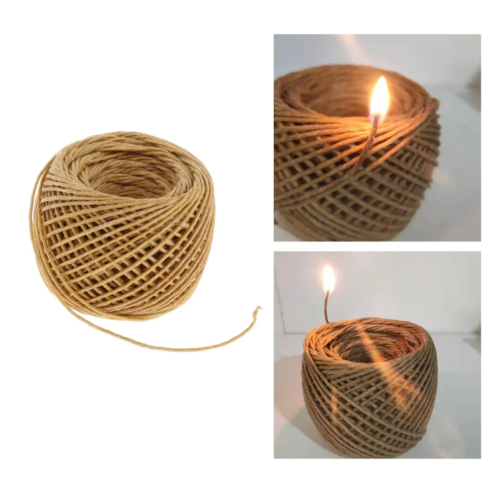 Organiczny HempWick naturalny wosk pszczeli powłoka świeca knot DIY rzemiosło naturalne włókno 61m/200ft długość