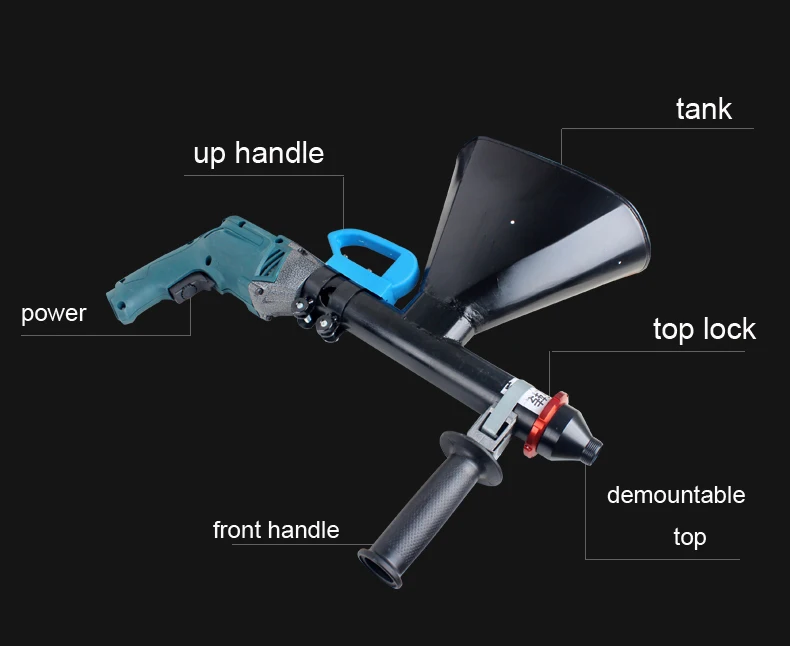 Imagem -05 - Enchimento de Cimento Pistola Calafetagem Elétrica Gap Filler Ferramenta Construção Cola Putty Enchimento Arma