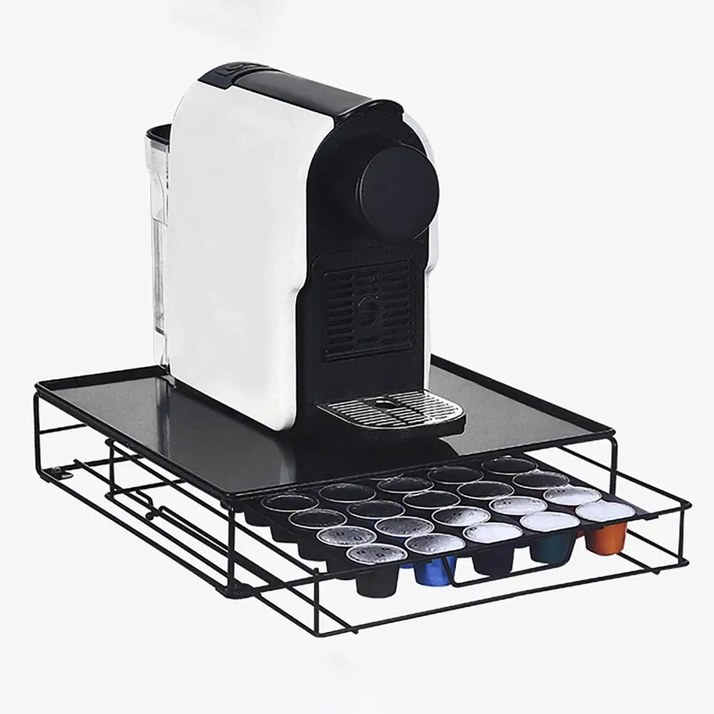 Coffee Capsule Organizer Storage Stand Practical Coffee Drawers Capsules Holder For Dolce Gusto Coffee Capsule Shelves Iron Rack