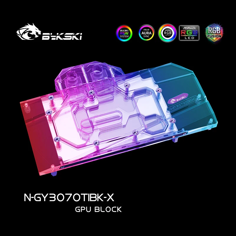 Bykski-tarjeta gráfica de refrigeración por agua, bloque de agua para N-GY3070TIBK-X GPU, para GALAX GeForce RTX 3070 TI OC PC, tarjeta de vídeo