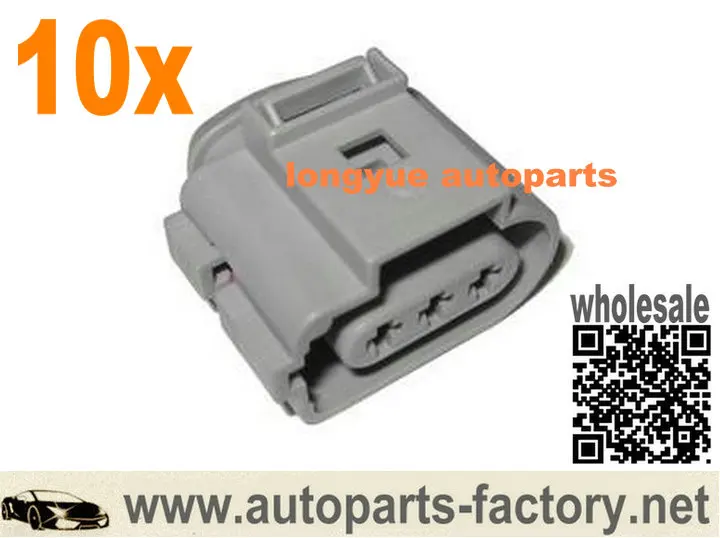 10kit injector de combustível conector o2 oxigênio sensor conector 1j0 973 723g, 1j0 173 723 para vw audi