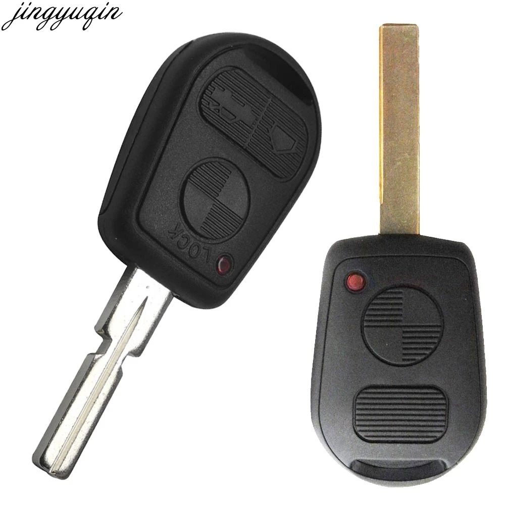 

Jingyuqin 2/3 BTN Remote Key Shell for BMW E31 E32 E34 E36 E38 E39 E46 M3 Z3 Z4 X5 325i 330i 325ci 330ci 325xi 330xi Uncut Blade