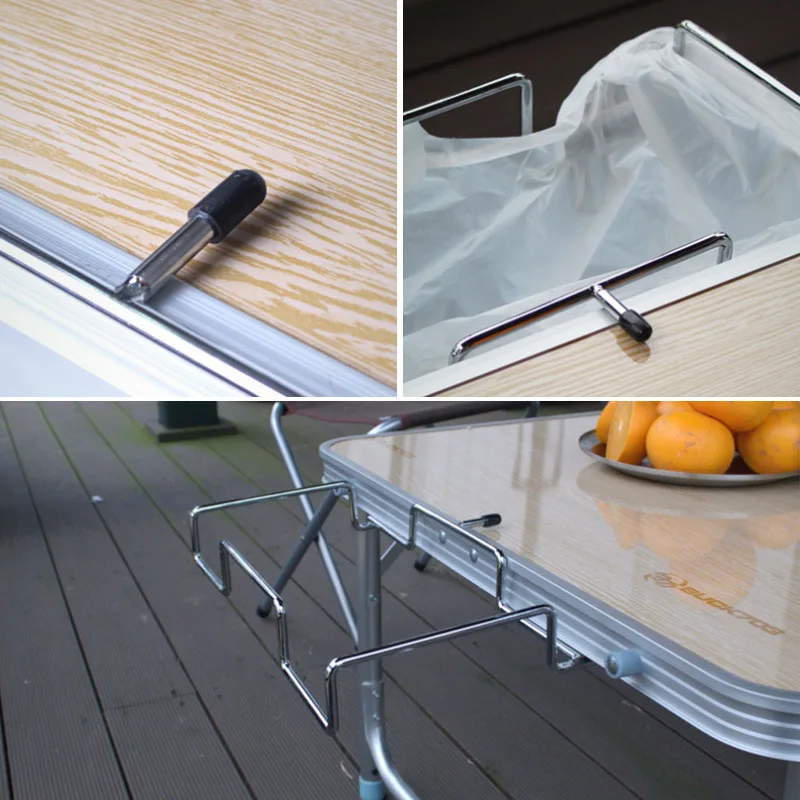 Outdoor garbage pylon camping table wire collection stand picnic barbecue shelf kitchen bag