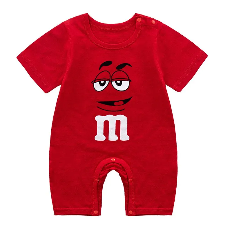 2021 Summer New Casual Baby Boys Short Sleeve Rompers Cotton Newborn Girls Jumpsuit Toddler Baby Climbing Suit For 0-24M