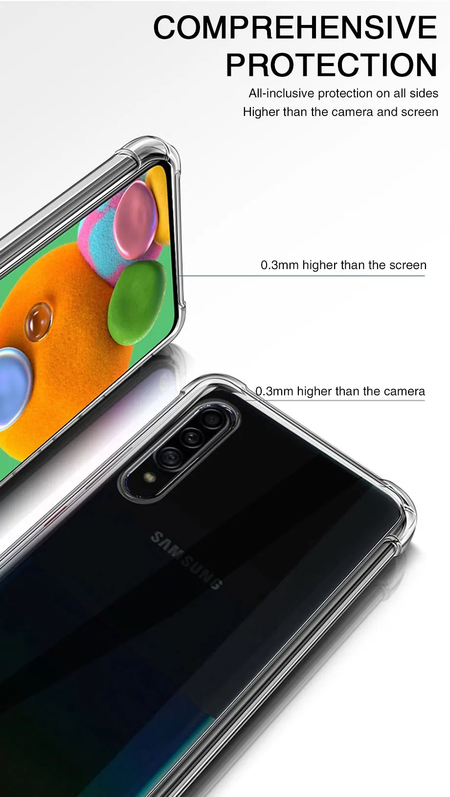 Transparent Shockproof Phone Case For Samsung Galaxy A50 A51 A70 A31 A11 A71 A10 A20E A20 A30 A50S A12 A30S Silicone Back Cover