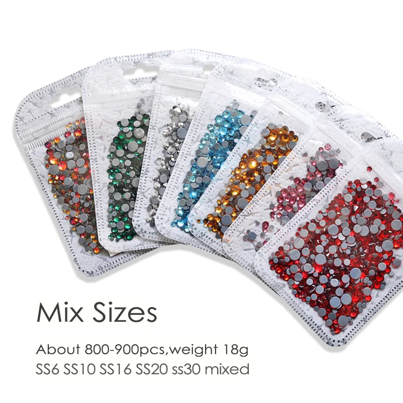 High Gloss Multi Colors Hot Fix Rhinestones SS16 SS20 Flat Back Crystal Strass Stone Glass Iron on Glitters to Garment DIY Dress