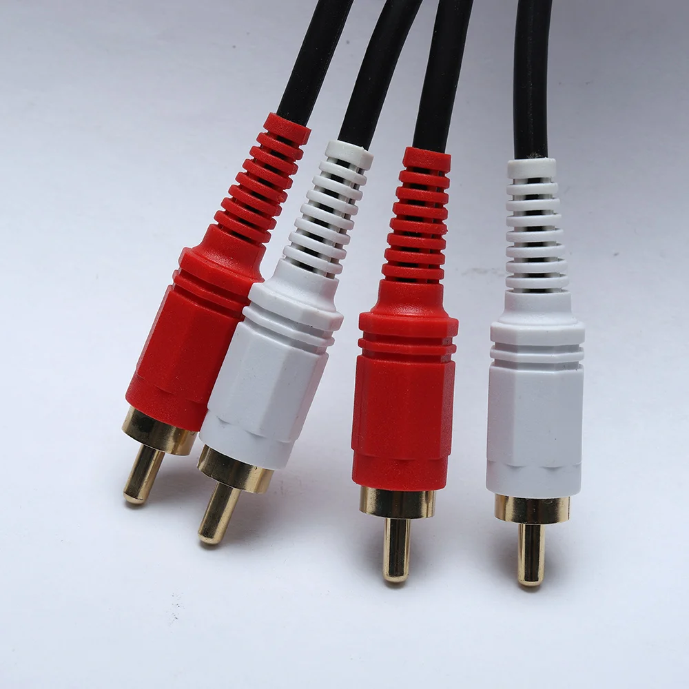 PCER 2RCA a 2 RCA Maschio a Maschio Cavo Audio Gold-Plated RCA Audio Cavo 1.5m 3m 5m per il Teatro Domestico DVD TV CD Amplificatore Cassa di Risonanza