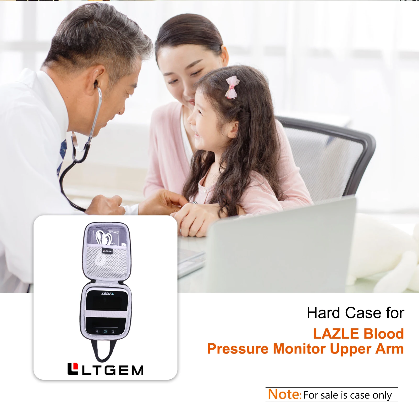 

LTGEM Waterproof EVA Hard Case for LAZLE Blood Pressure Monitor Upper Arm