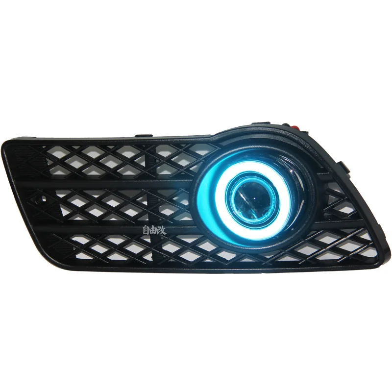 Eosuns Cob Angel Eye Led Daytime Running Light Drl + Halogen Fog Light + Projector Lens for Great Wall Wingle 5 2011