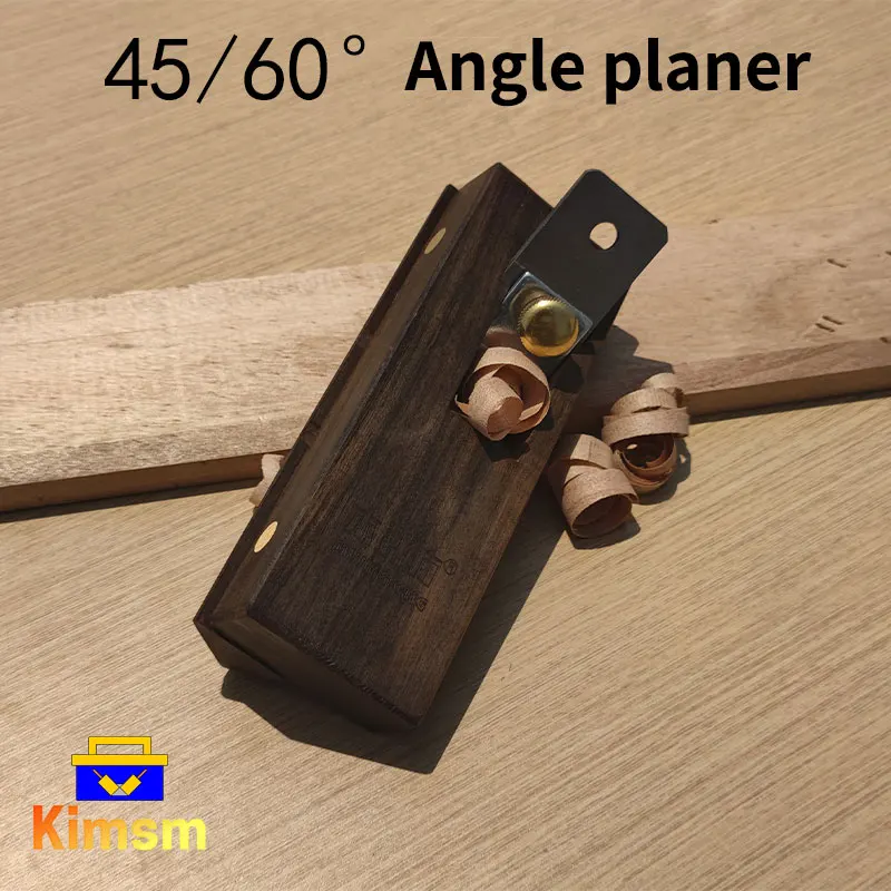 

45°/60° Adjustable Ebony Angle Chamfer Plane For Woodworking Carpenter Hand Chamfer Planes Corner Edge Trimming DIY Planer Tools