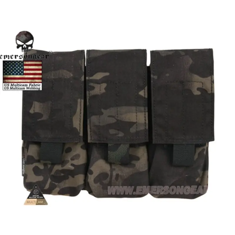 Emersongear LBT Style M4 556 7662 Triple Magazine Pouch MOLLE Combat Mag Pouch Paintball Mag Holder Airsoft Gear