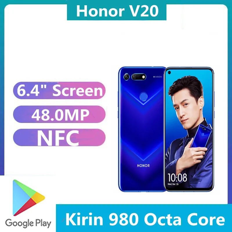 Global Version Honor V20 Honor View 20 PCT-L29 Android Phone 22.5W Charger 6.4