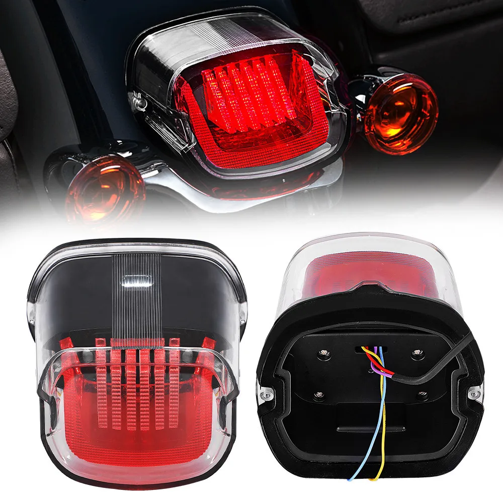 Newest Design Rear Brake,Runing Lights Motorcycle LED Taillight for Harley Sportster XL883 XL1200C Softail Touring Road Glide