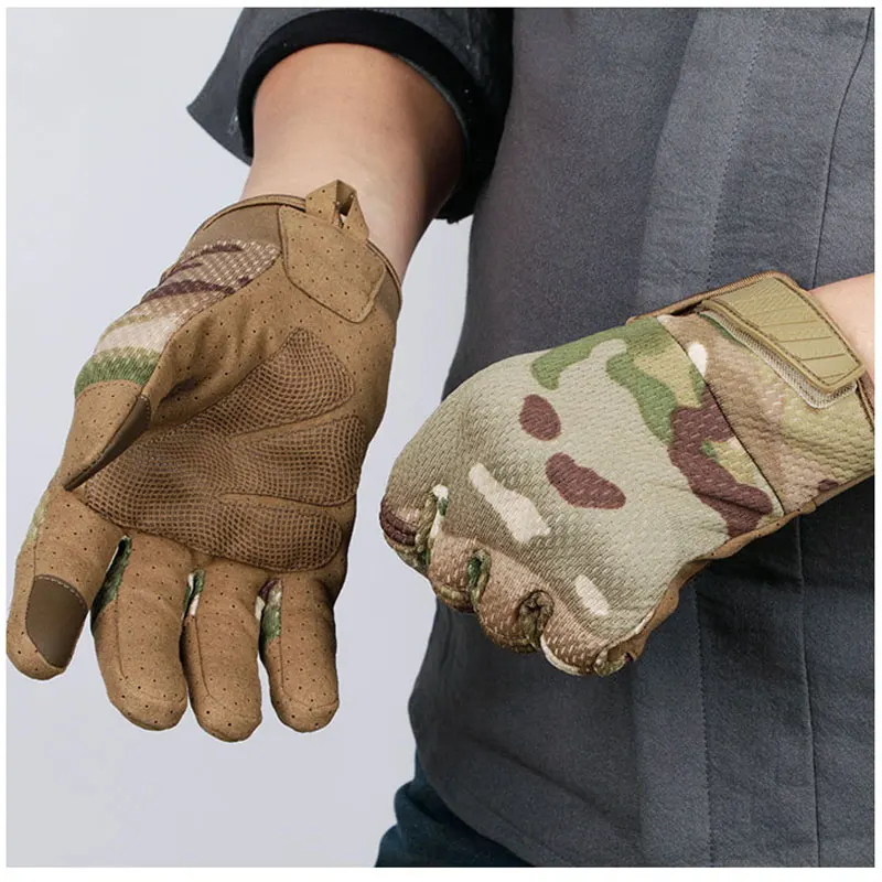 Tactical Gloves Airsoft Shooting Full Finger Gloves Men Paintball Hard Knuckle Multicam Touch Screen Gloves