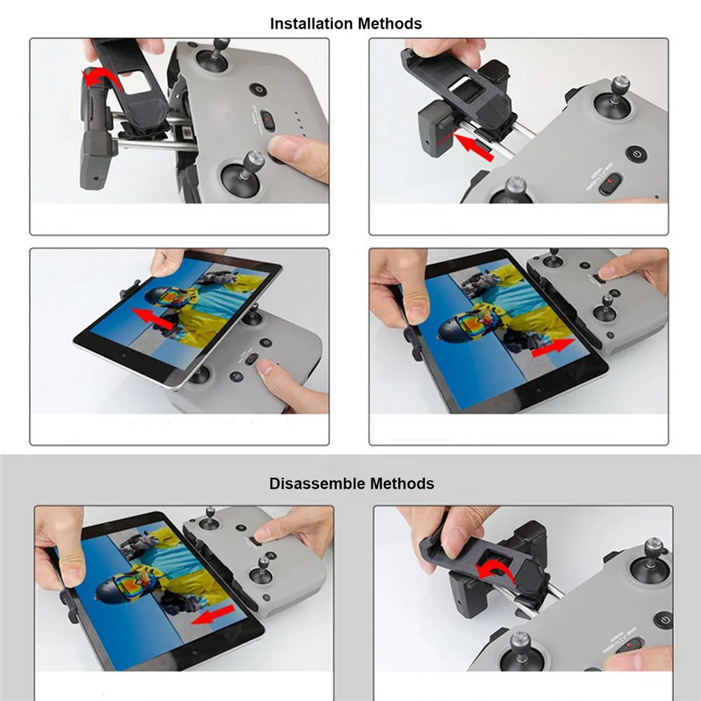 Adjustable Quick Release Tablet Holder for DJI Mavic Air 2 Drone Remote Control Flat Stand Accessories