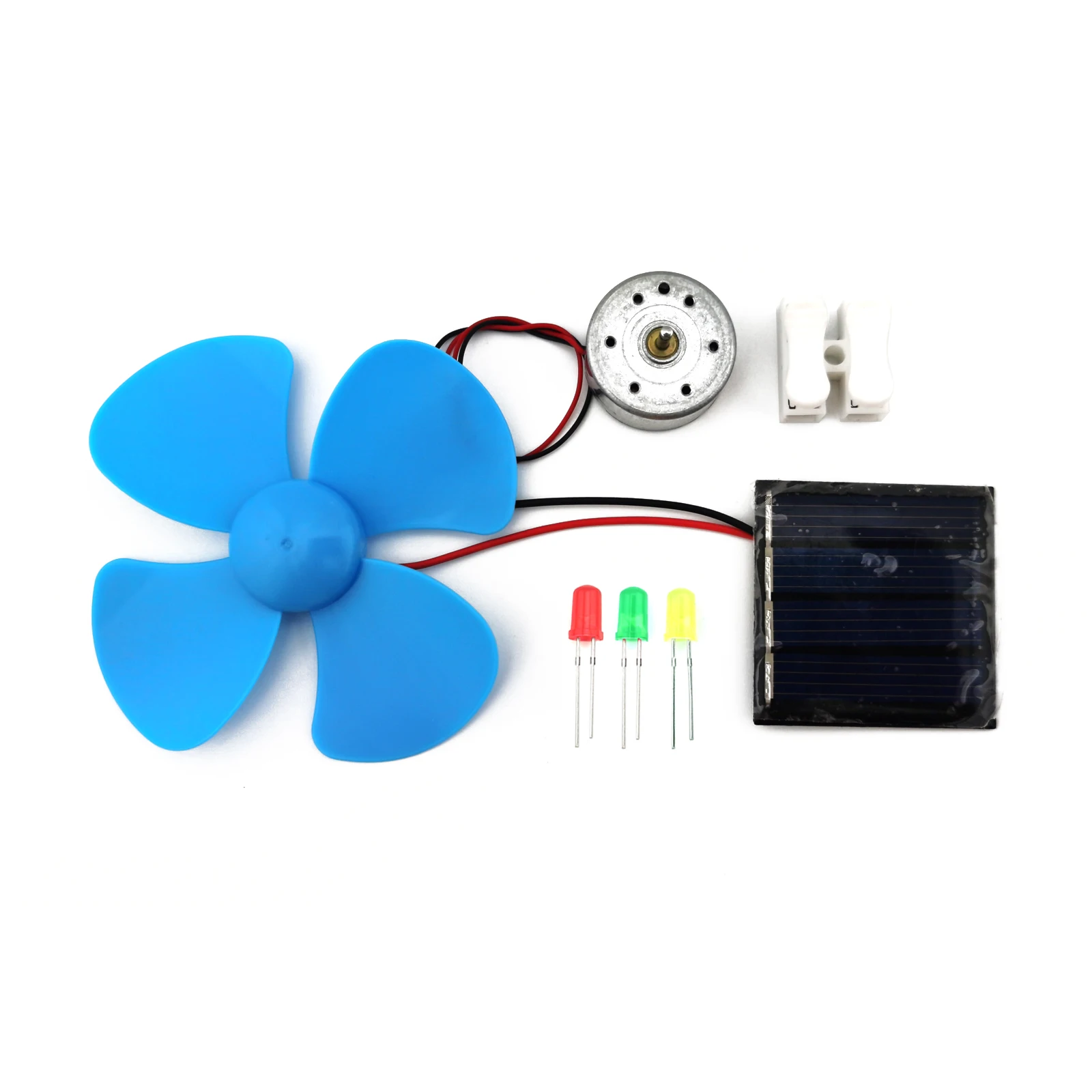 Solar Panel Test Study Research Kit Wind Power Generator DC Motor DIY Fan Science Education Model Experiment Accessories Package