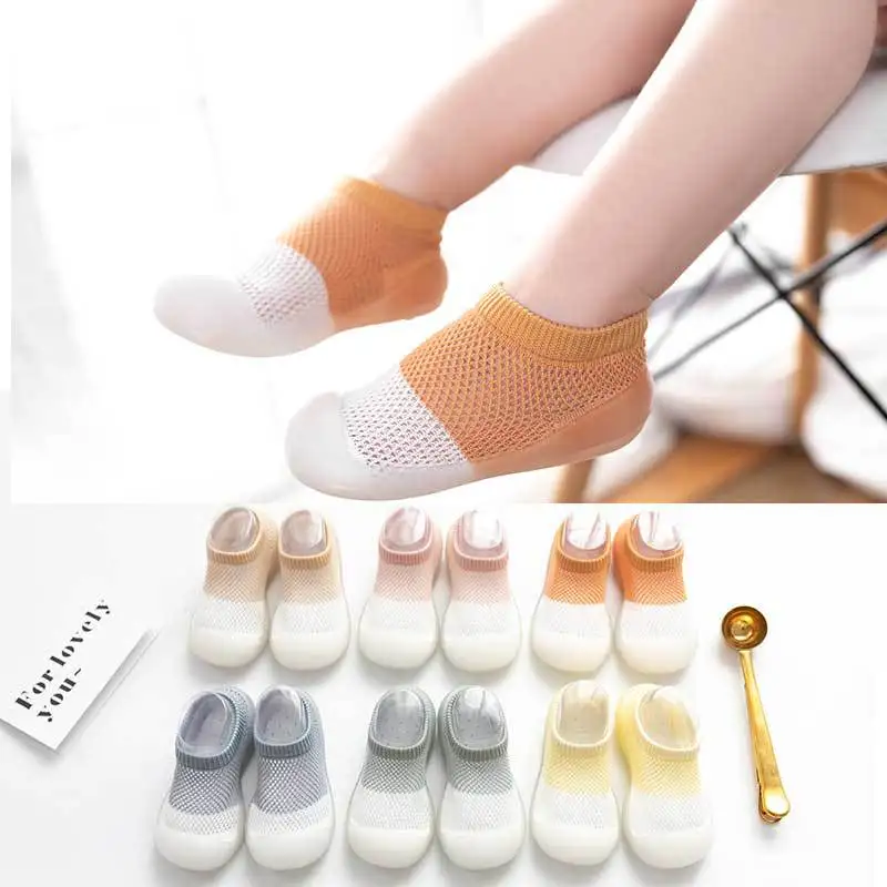 Spring and Summer Floor Socks Baby Toddler Socks Baby Shoes and Socks Thin Anti-Slip Soft Bottom Summer Cotton Floor Shoes