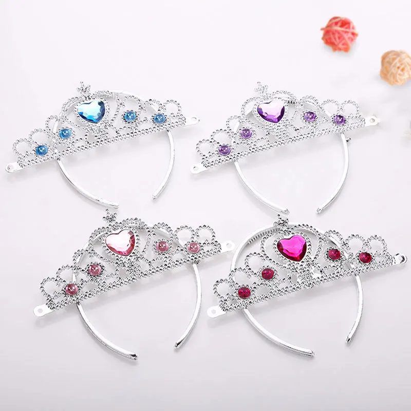 New Princess Crown Headwear Hair Ornament Baby Girls Fashion Plastic Hair Accessories Children Kids Photo Prop Headband