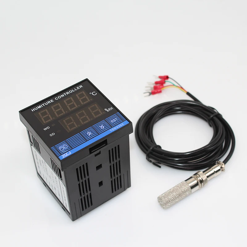 

High temperature Digital temperature and humidity controller TDK-0302 with metal case sensor SSR output