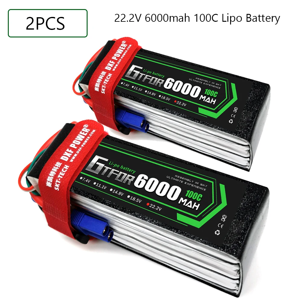 

GTFDR 6S 22.2V 6000mah 100C-200C Lipo Battery 6S XT60 T Deans XT90 EC5 50C For Racing FPV Drone Airplanes Off-Road Car Boats