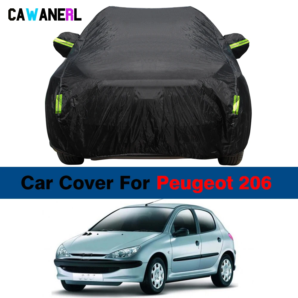 Full Car Cover SUV Anti-UV Sun Shade Snow Rain Dust Ice Resistant Cover Waterproof For Peugeot 206 Hatchback SW Coupe Cabriolet