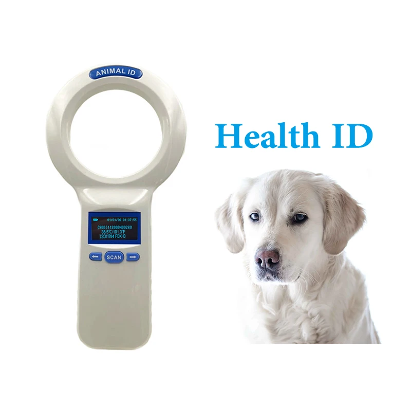 large antenna RFID FDX-B dog cat RFID Temperture sense handheld reader and temperature animal microchip injector syringes