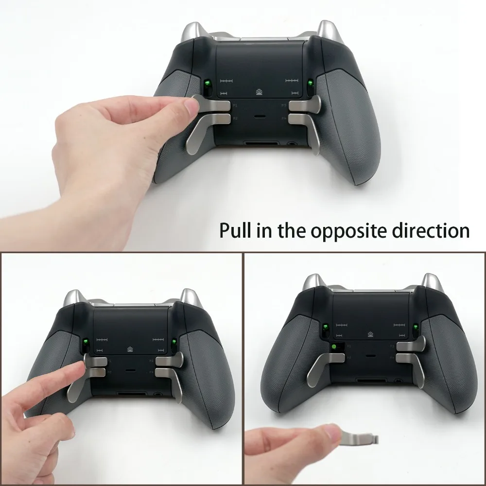 4PCS Palette In Metallo Per XBOX ONE Elite 2 Controller Trigger Locks Maniglia Paddles Parti di Ricambio Gamepad per Xbox One Elite 2