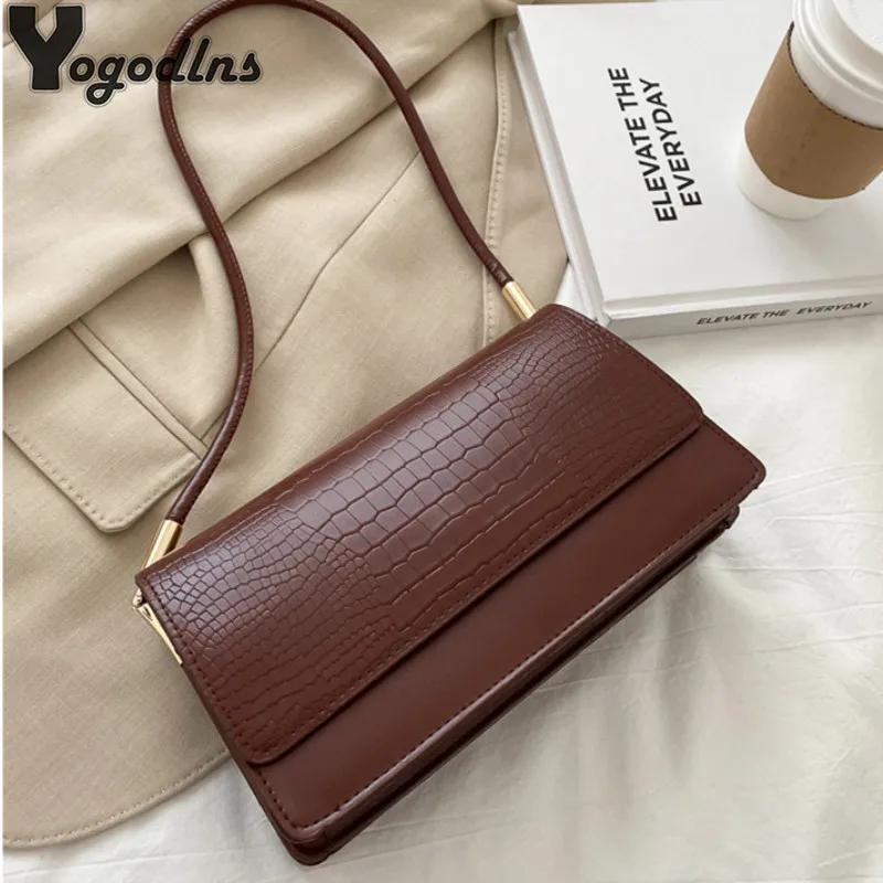 Small Hand Bags Totes For Women Soft PU Leather Ladies Armpit Vintage Shoulder Bag Clutch Handbags And Purse Female Bolso