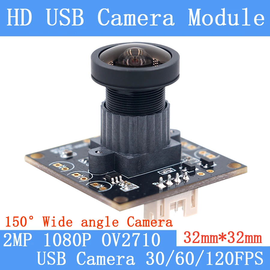 

Wide-angle 30/60/120fps 2MP Surveillance camera 1080P MJPEG High Speed OV2710 CCTV Android Linux UVC Webcam USB Camera Module