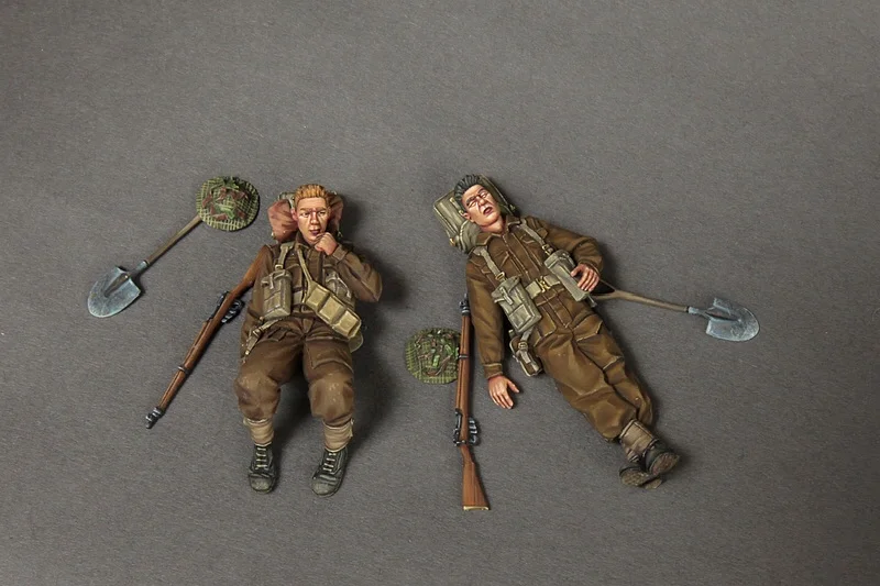 1/35 Resin Model Figure GK, Military theme, (Six people)，Unassembled and unpainted kit