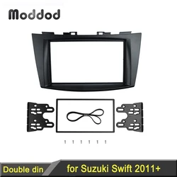 Panneau stéréo pour Suzuki Swift 2011 + CD DVD, Double 2 Din, Kit d'installation de remontage du tableau de bord, cadre