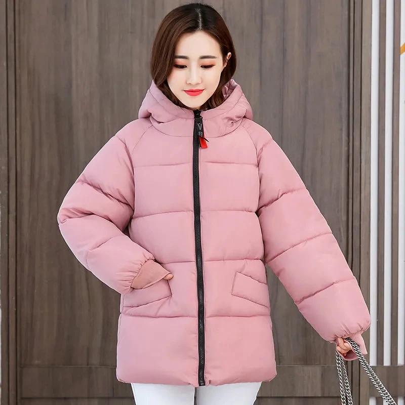 Doudoune d\'hiver en coton pour femme, parka à capuche chaude, beige, taille spéciale 8XL, mode féminine, nouveau, 2022