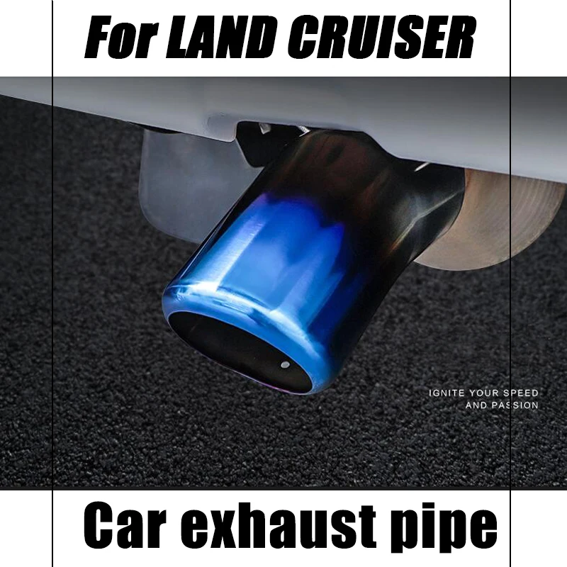 For LAND CRUISER Car Muffler Exhaust Tail Throat Liner pipe car shape exhaust tail pipe muffler tail end universal Car Stainless