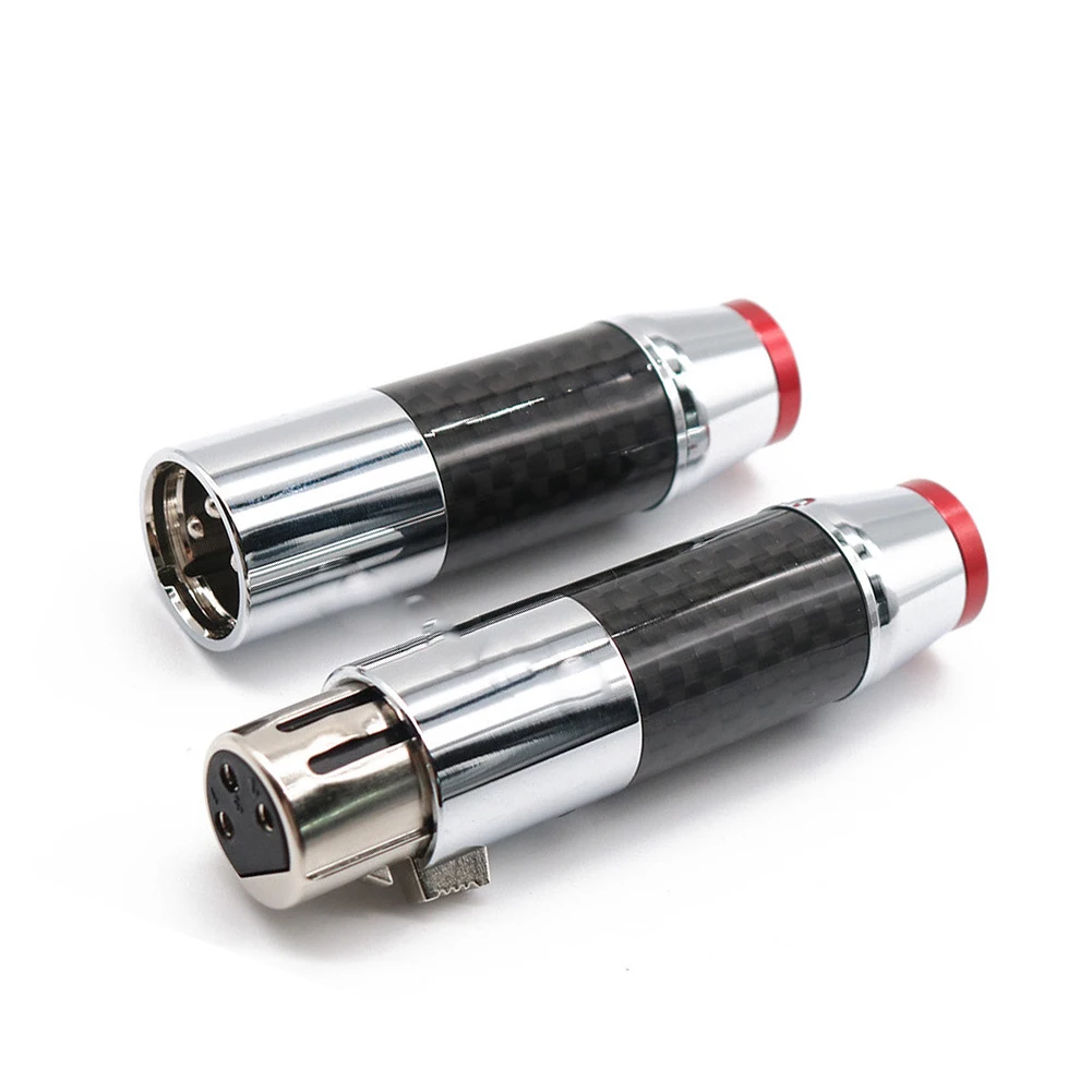 

Hifi 4pc Hallo-end Carbon Rhodium-berzogene XLR Kabel Mnnlichen und Weiblichen Anschlsse 3PIN XLR Mikrofon stecker