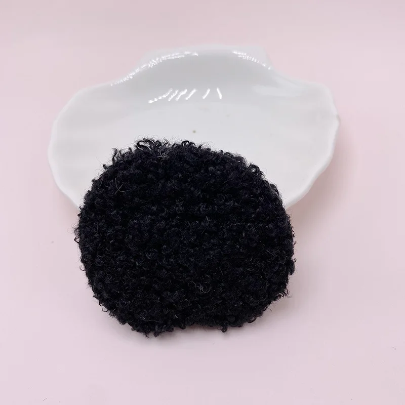 30 Stück/Los 5,5*5cm Plüsch Zweiseitig Samt Runde Katzenohren Gepolsterte Applikationen DIY Handgemachte Kinder Haarspangen Zubehör – Detail 6