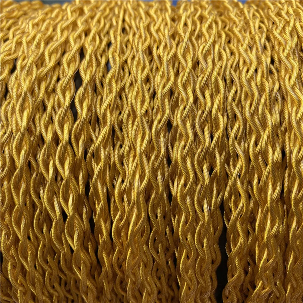 원 계량기 단결정 구리 이어폰 업그레이드 케이블, DIY 헤드폰 개조 케이블, OD3.8mm 골드 컬러, 7N 4 공유 196 코어