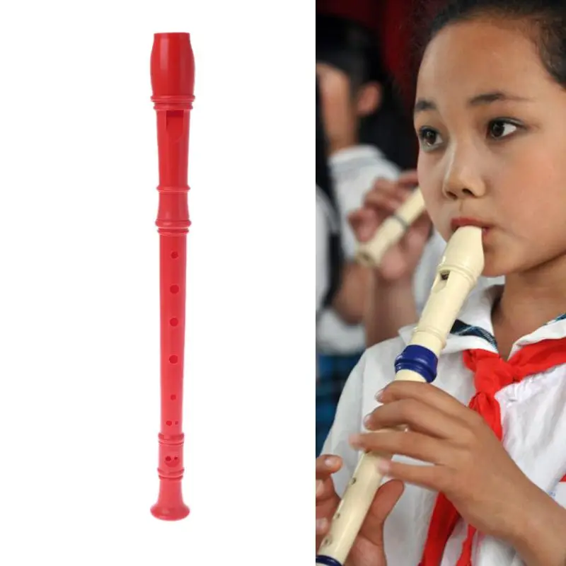 Plastic Instrument Musical Soprano Recorder Long Flute 8 Holes