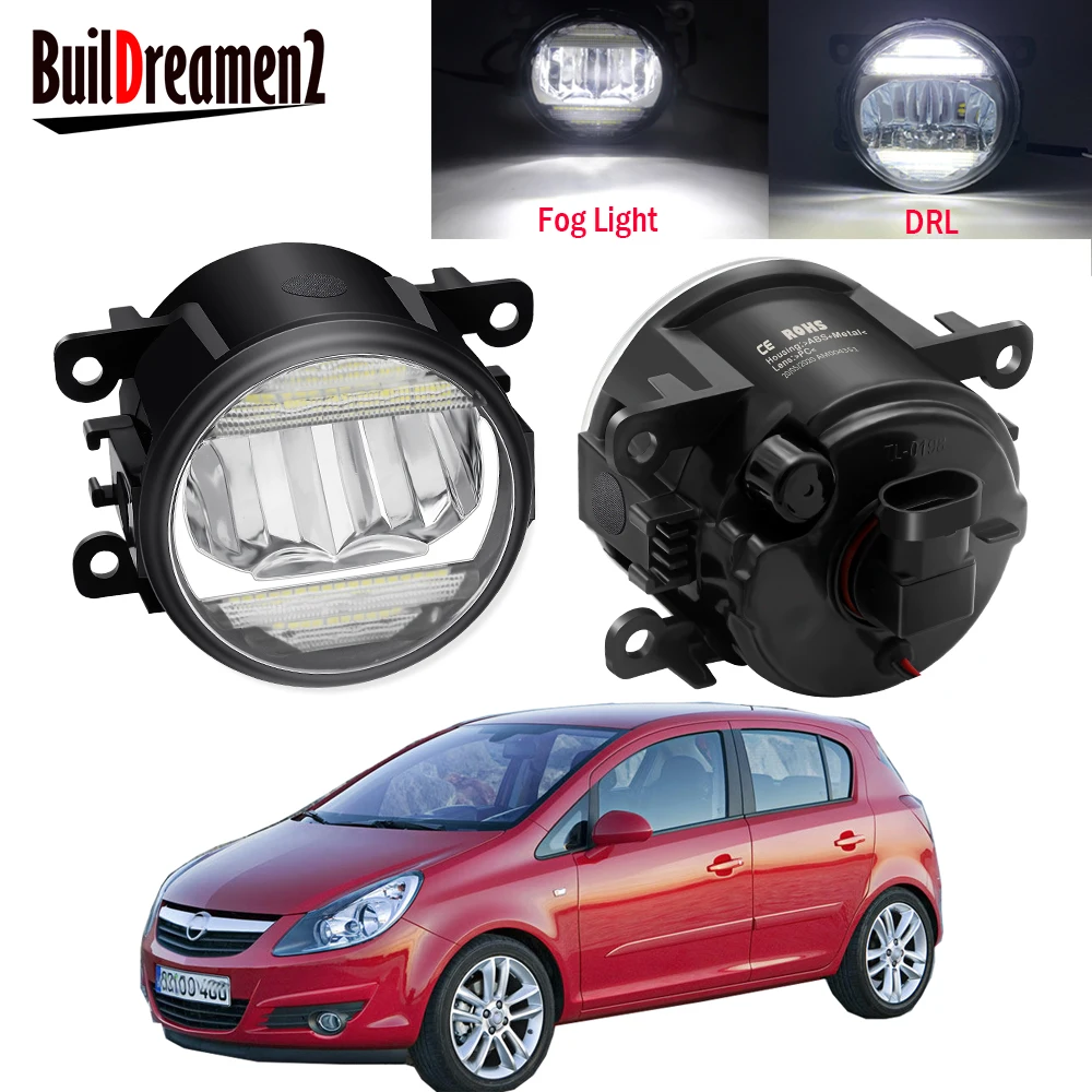 2 X Car Front Bumper LED Fog Light Daytime Running Lamp DRL 30W H11 For Opel Corsa D Hatchback 2007-2015(Only Fit OPC/VXR Model)