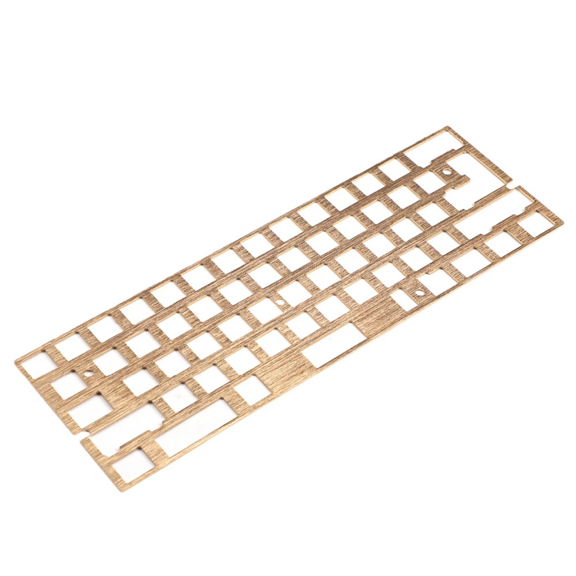 60% ANSI ISO 61 Layout Universal Plate CNC Aluminum Plate Brush Finish Anodized For GH60 60% Mechanical Keyboard