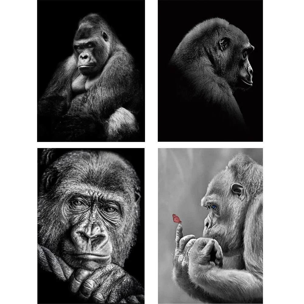 Diamond Embroidery Animal Gorilla 5d Diamond Painting Full Square Round Rhinestones Picture Diamond Mosaic Beadwork