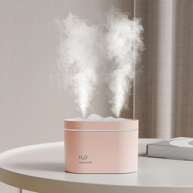 800 мл USB увлажнитель воздуха Snow Mountain двойной распылитель сопла 2000 мАч перезаряжаемый аромадиффузор теплый светильник увлажнитель для дома