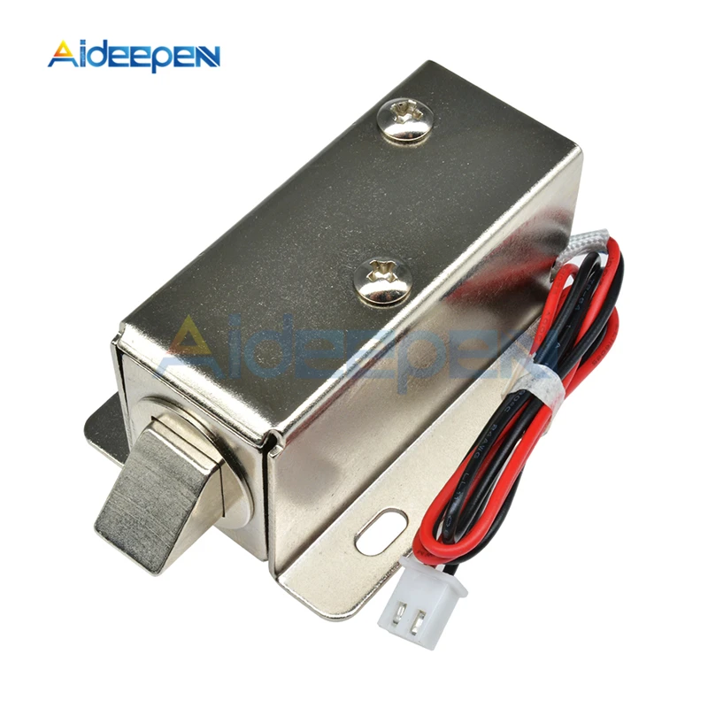 DC 12V 0.6A 600mA Electric Solenoid Lock Tongue Lock With Wire For Electric Control Cabinet Door Drawer Locks Electronic Locks