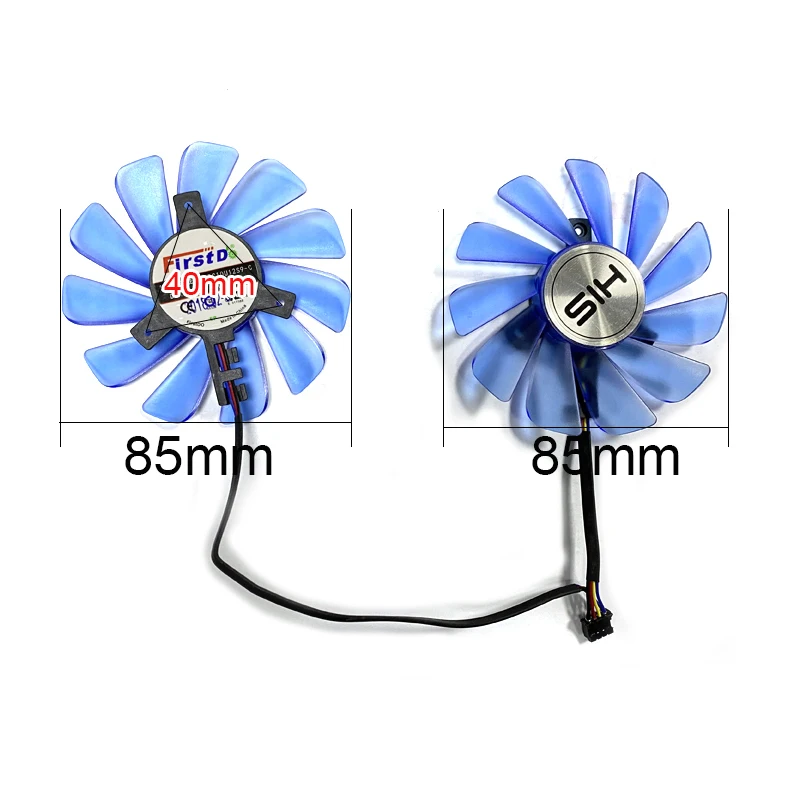 Ventilateur de refroidissement de carte graphique 85mm, 2 pièces, 4 broches FDC10U1S9-C, pour son RX 570, RX470, à faire soi-même