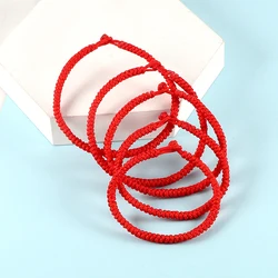 Pulsera de cuerda roja hecha a mano, pulsera de hilo trenzado budista tibetano para mujeres y hombres, joyería de amuleto de la suerte, regalo para parejas y amantes