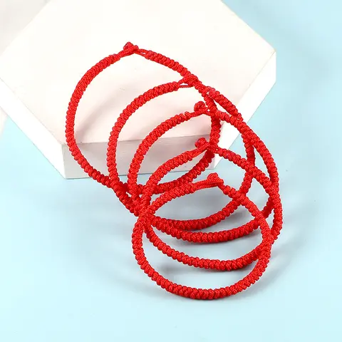 Handmade Red String Rope Bracelet Tibetan Buddhist Braided  Thread Bracelet For Women Men Lucky Charm Jewelry Couple Lovers Gift